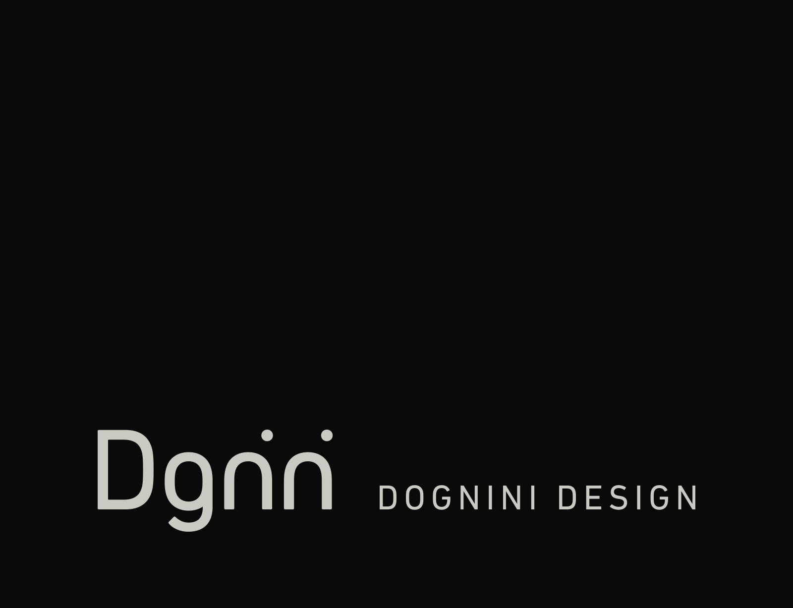 dg dognini logo unten auf schwarz