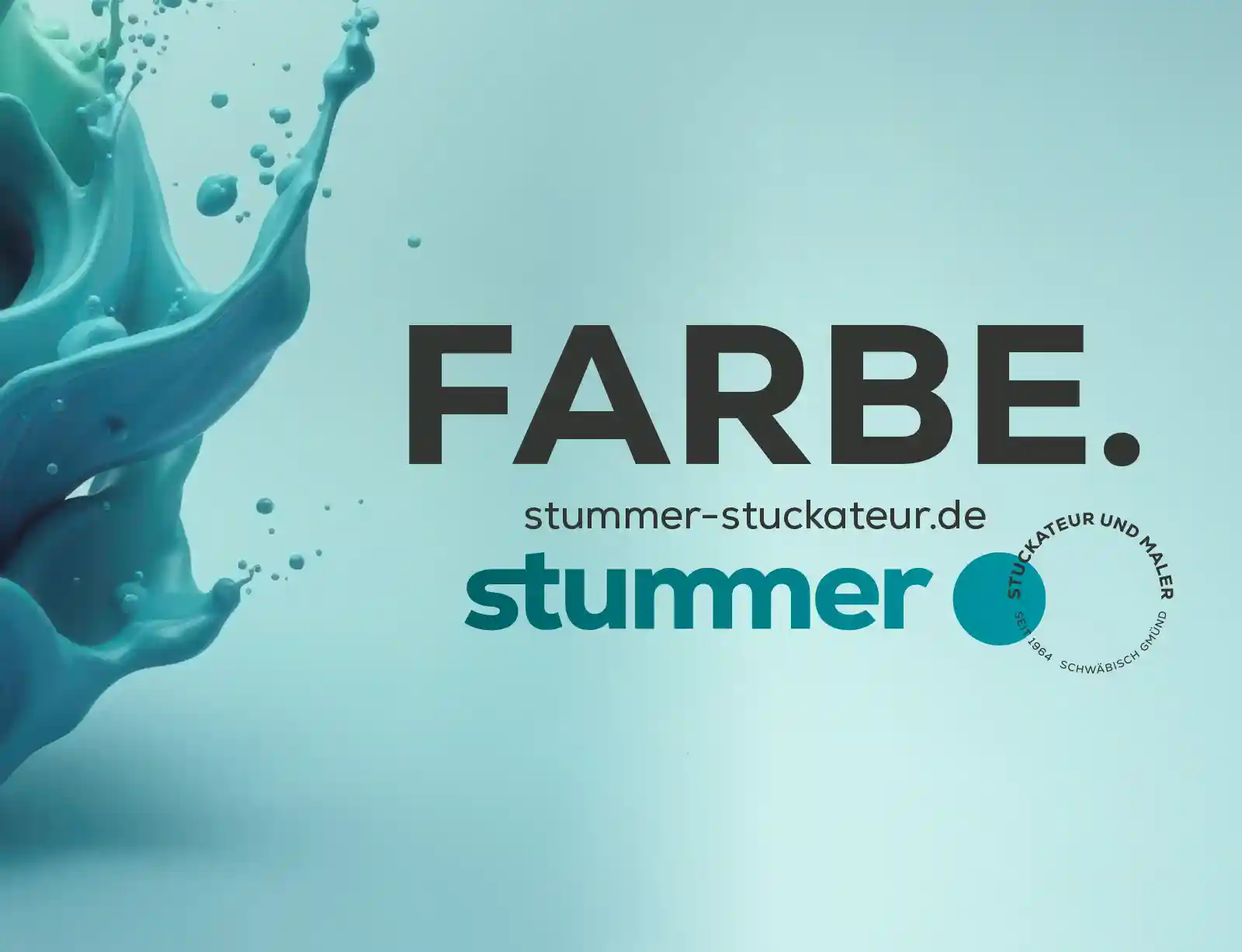 dg stummer farbkonzept motivundtext tuerkis