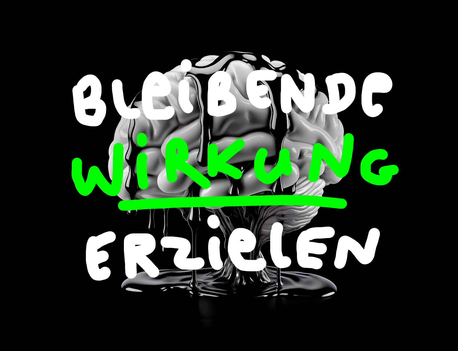 dg info slide bilder sw gehirn mit typo c gruen