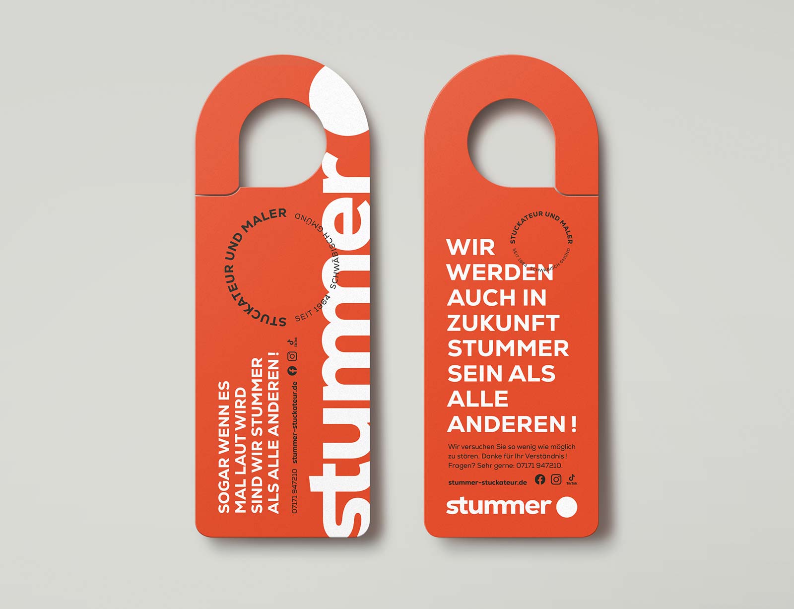 dg stummer branding tueranhaenger