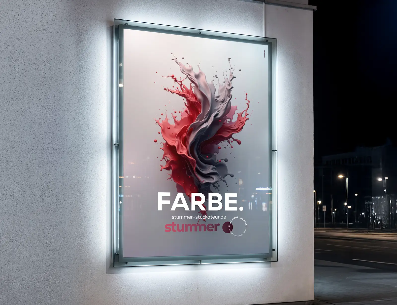 dg stummer farbkonzept poster an wand